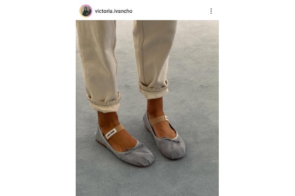 Ballerine in suede